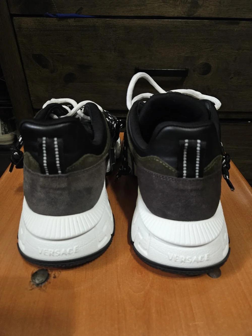 Versace Greca Sneakers Olive Green Black